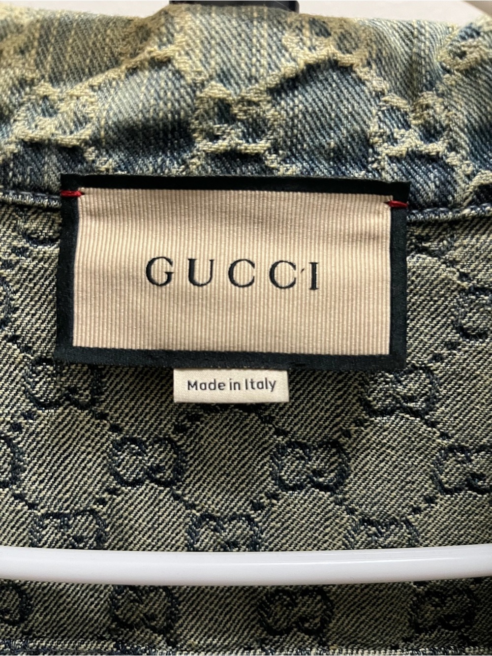 Gucci Blue Denim Monogram Jacket